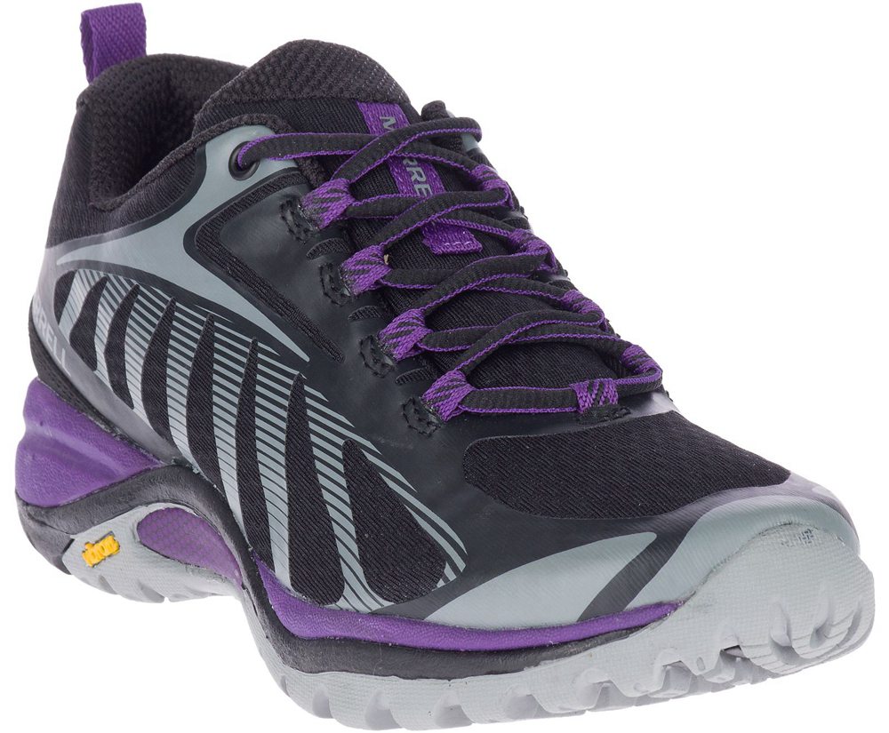 Merrell Hiking Shoes Black/Purple - Siren Edge 3 - Womens 39QPRNLUY